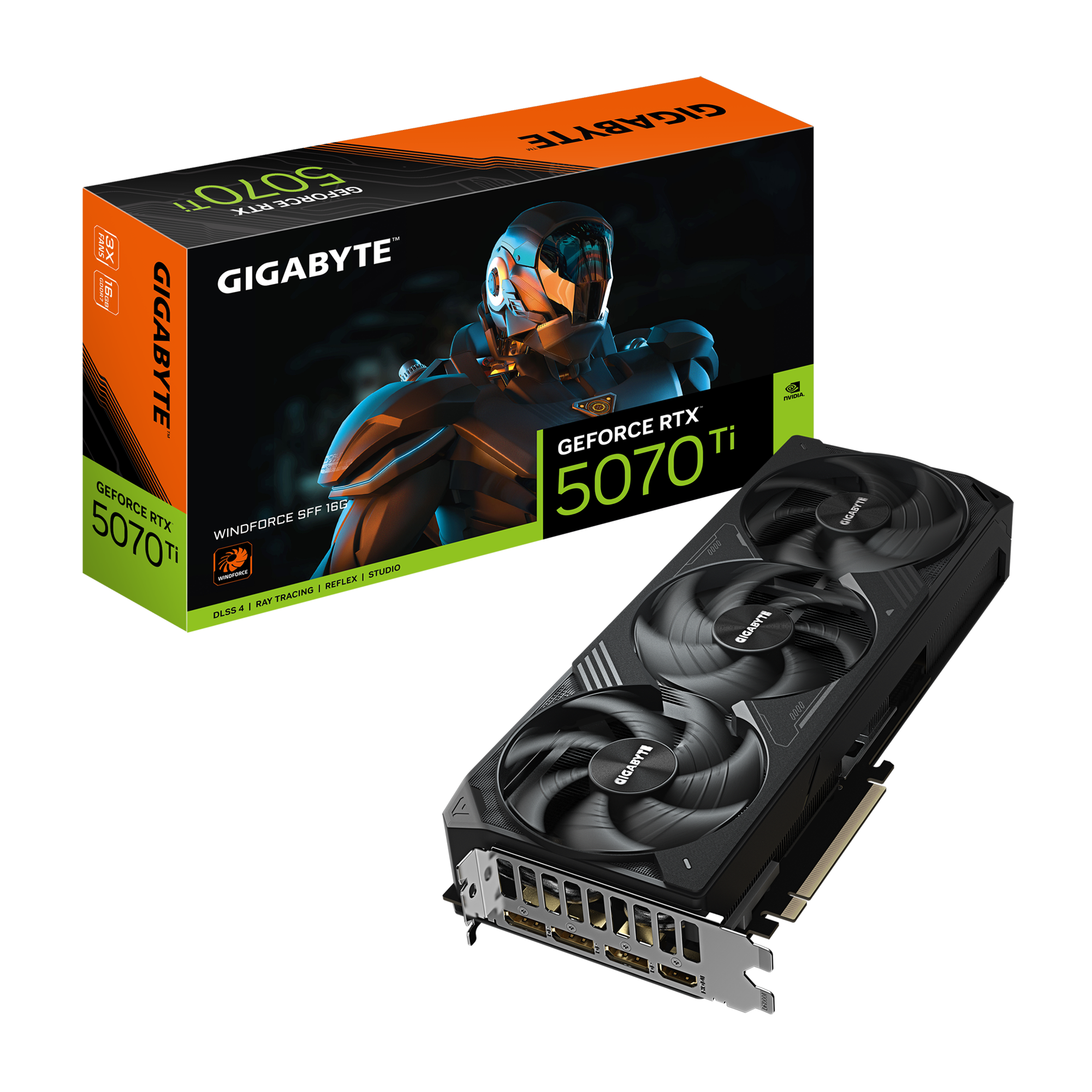 Gigabyte nVidia GeForce RTX 5070 Ti Windforce SFF 16GB DDR7, HDMI / 3xDP, PCIe 5.0