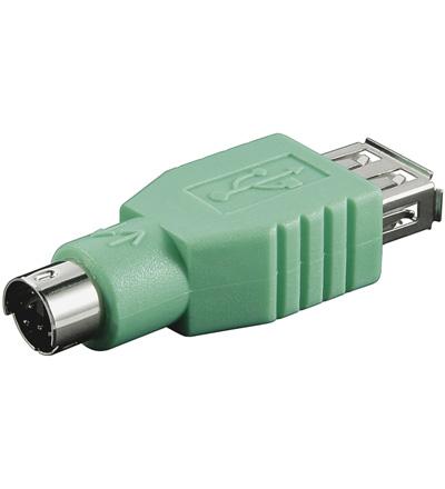 USB - PS/2 Adapter  USB-A Buchse  auf PS/2 Stecker