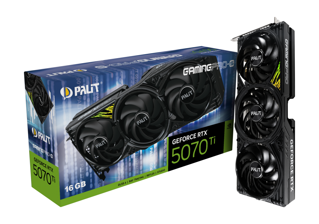 Palit nVidia GeForce RTX 5070 Ti GamingPro-S 16GB DDR7, HDMI / 3xDP, PCIe 5.0