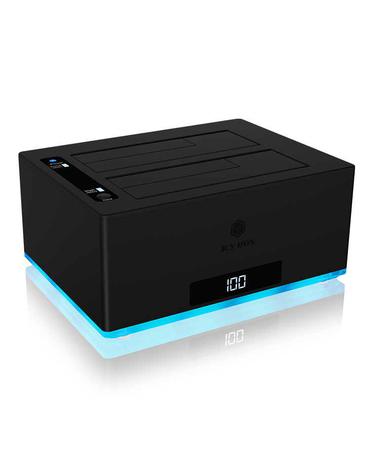 IcyBox Docking- &amp; Klonstation  2,5" &amp; 3,5" SATA, USB3.0 Type A + C