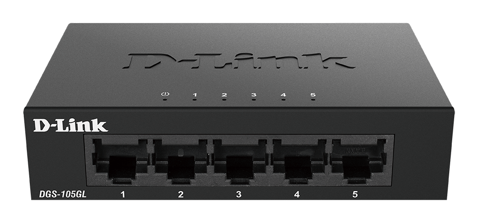 D-Link DGS-105GL Gigabit Switch 5-Port 10-1000Mbps Desktop Metallgehäuse D-Link DGS-105GL Gigabit Switch 5-Port 10-1000Mbps Desktop Metallgehäuse