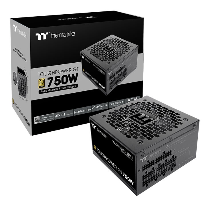 Thermaltake Toughpower GT 750W (80+Gold) PC-Netzteil, ATX 3.1 PCIe 5.0 Thermaltake Toughpower GT 750W (80+Gold) PC-Netzteil, ATX 3.1 PCIe 5.0