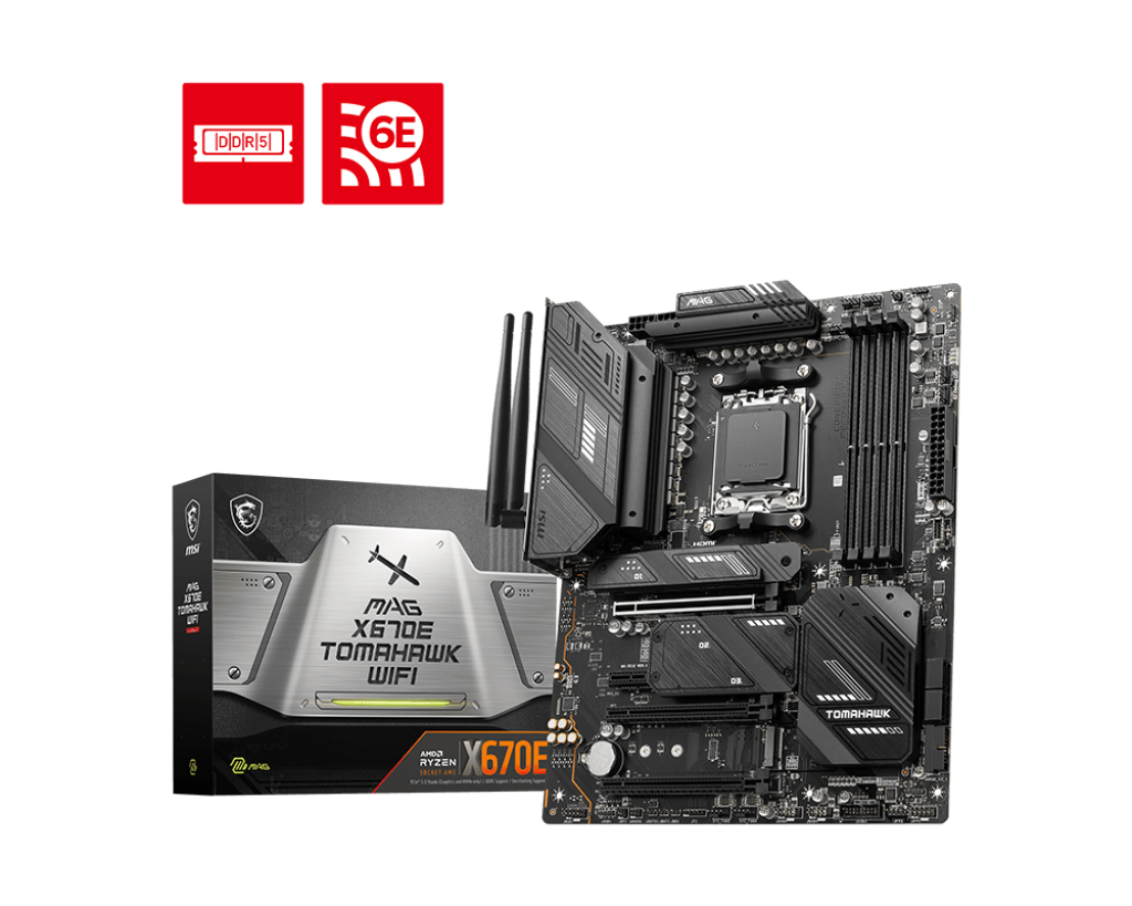 MSI MEG X670E Tomahawk WiFi Sockel AM5, 4xDDR5 4x M.2 HDMI / DP / USB-C, ATX