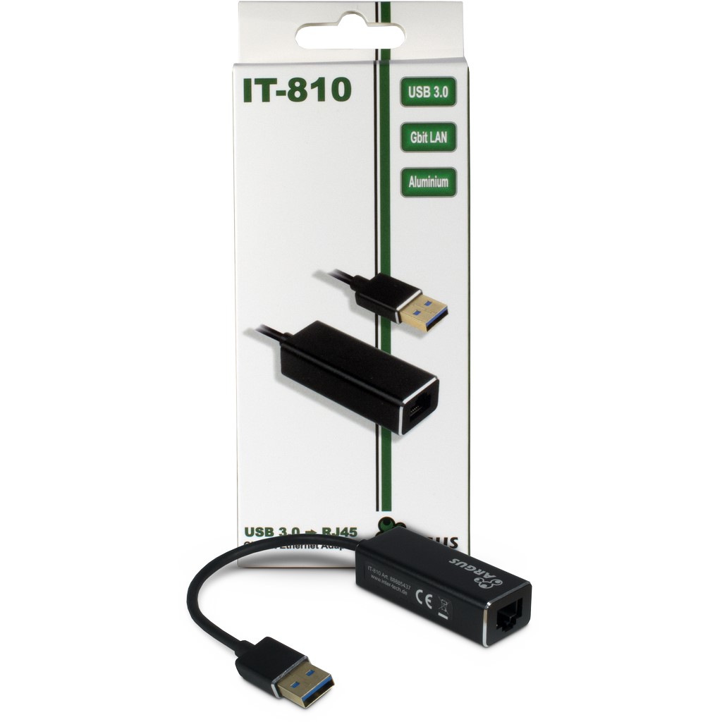 Argus IT-810 USB 3.0 - LAN Konverter Gigabit Ethernet Netzwerkadapter RJ45 10/100/1000Mbps Argus IT-810 USB 3.0 - LAN Konverter Gigabit Ethernet Netzwerkadapter RJ45 10/100/1000Mbps