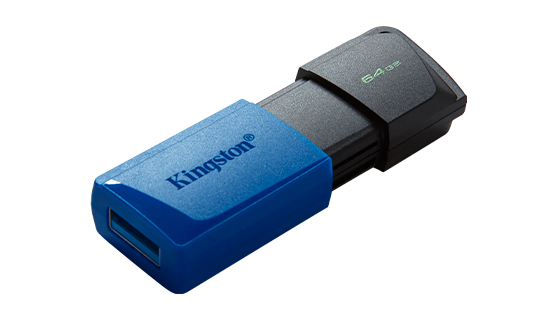Kingston DataTraveler Exodia M  USB-Stick  64GB USB 3.2, Schwarz/Blau