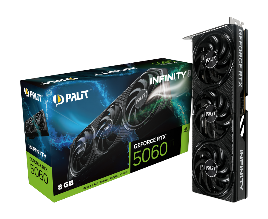 Palit nVidia GeForce RTX 5060 Infinity 3 8GB DDR7, HDMI / 3xDP, PCIe 5.0 Palit nVidia GeForce RTX 5060 Infinity 3 8GB DDR7, HDMI / 3xDP, PCIe 5.0