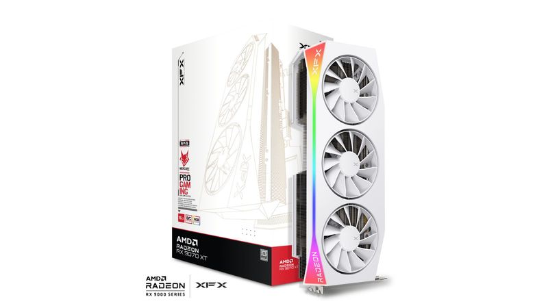 XFX Radeon RX 9070XT MERCURY Gaming RGB OC White 16GB DDR6, HDMI / 3xDP, PCIe 5.0 XFX Radeon RX 9070XT MERCURY Gaming RGB OC White 16GB DDR6, HDMI / 3xDP, PCIe 5.0
