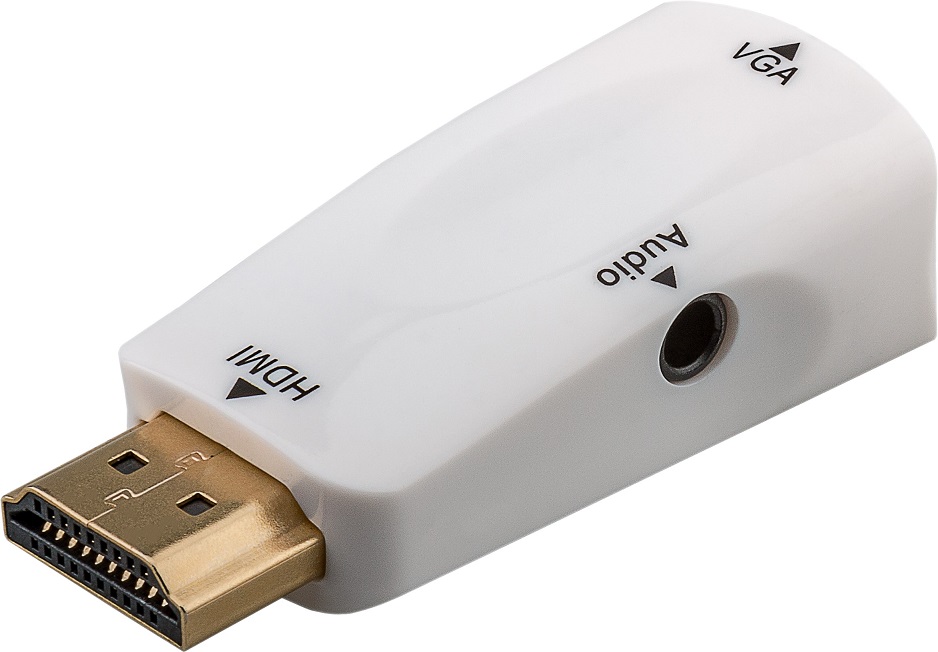 HDMI - VGA Adapter 1x HDMI Stecker / 1x VGA Buchse + 3,5mm Audiokabel HDMI - VGA Adapter 1x HDMI Stecker / 1x VGA Buchse + 3,5mm Audiokabel