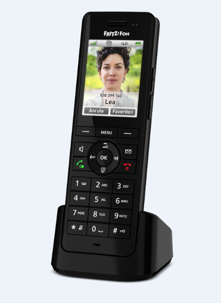 AVM Fritz!Fon X6 schwarz DECT-Handy Zusatztelefon mit Ladeschale AVM Fritz!Fon X6 schwarz DECT-Handy Zusatztelefon mit Ladeschale