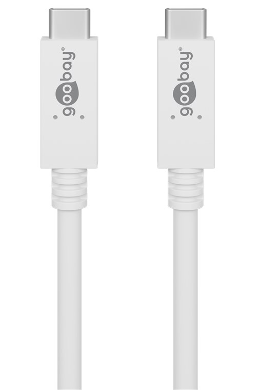 USB C/C Kabel 1,0 M. - USB Typ C-Stecker > USB Typ C-Stecker, weiss USB C/C Kabel 1,0 M. - USB Typ C-Stecker > USB Typ C-Stecker, weiss