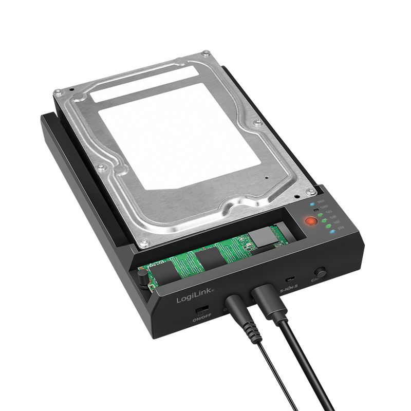 Logilink Docking- &amp; Klonstation  2,5" &amp; 3,5" SATA und M.2 NVMe USB3.2 Type C
