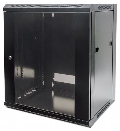 Server Schrank Intellinet 19" Wandverteiler (HxBxT 500x570x450mm) 9HE, schwarz unmontiert
