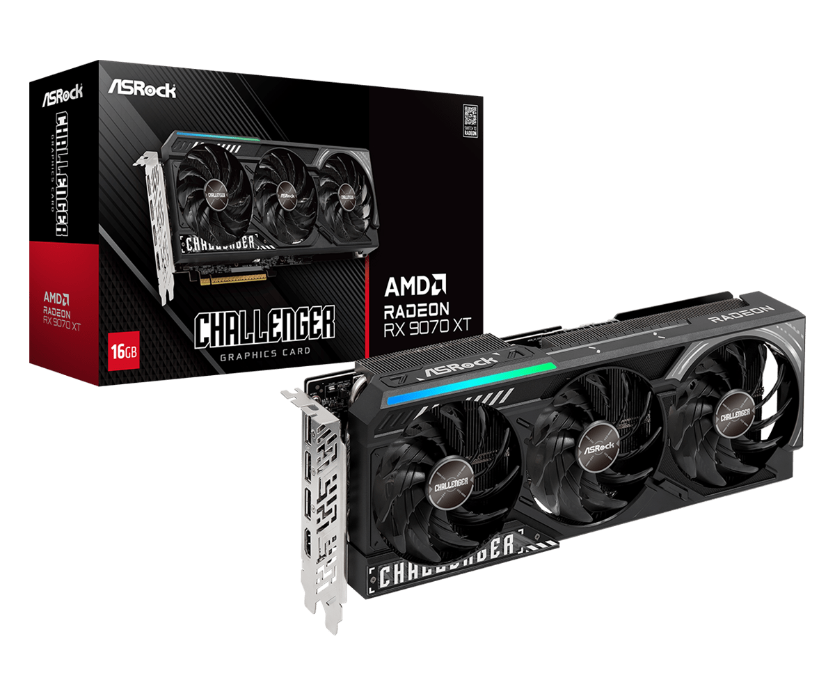 ASRock Radeon RX 9070 XT Challenger OC 16GB DDR6, HDMI / 3xDP, PCIe 5.0
