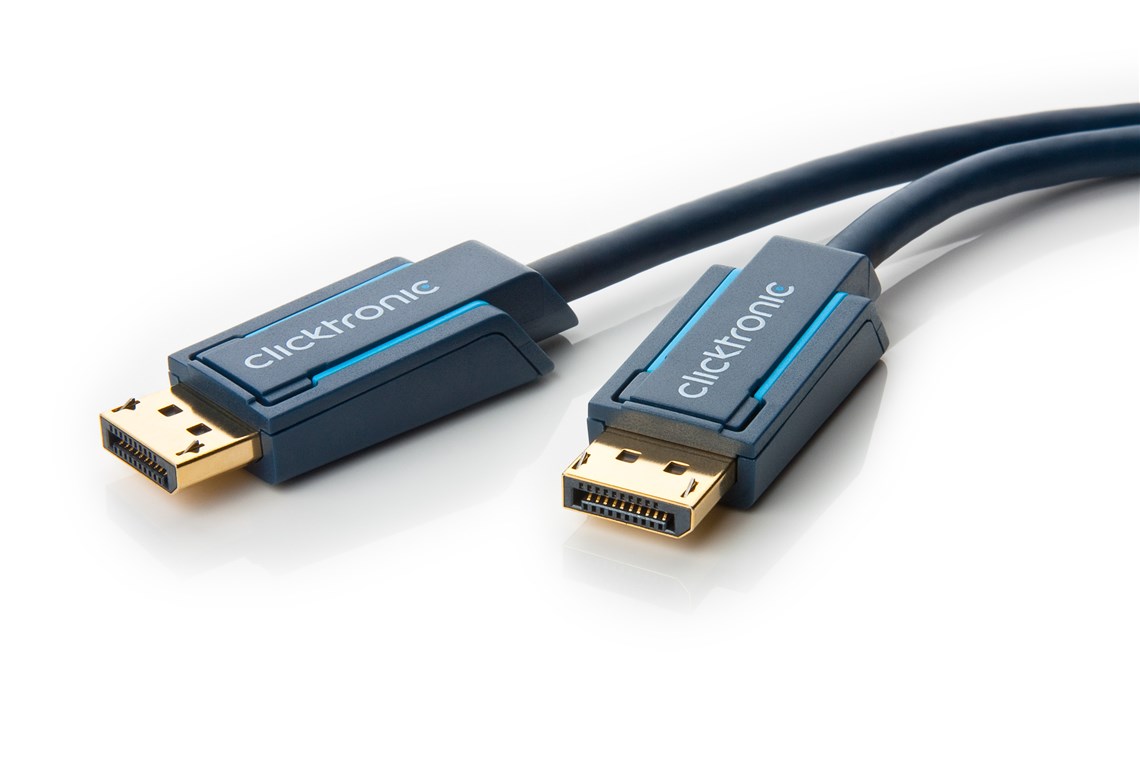 Clicktronic DisplayPort 1.4 Kabel 2 Meter Audio/Video Verbindung für 4K@120 Hz und 8K@60 Hz
