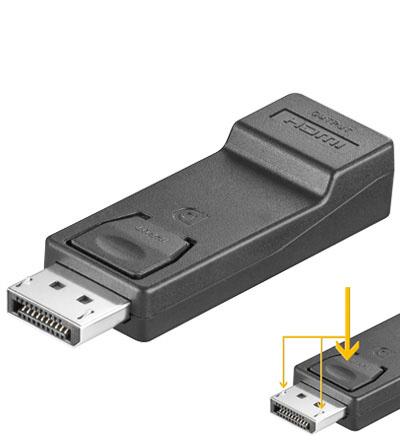 DisplayPort - HDMI Adapter 1x DP Stecker / 1x HDMI Buchse DisplayPort - HDMI Adapter 1x DP Stecker / 1x HDMI Buchse