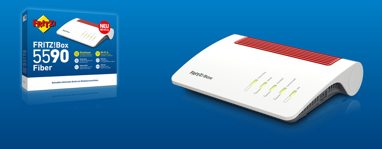 AVM Fritz!Box 5590 Fiber Glasfaser / TK / VoIP / WiFi-6 / DECT AVM Fritz!Box 5590 Fiber Glasfaser / TK / VoIP / WiFi-6 / DECT