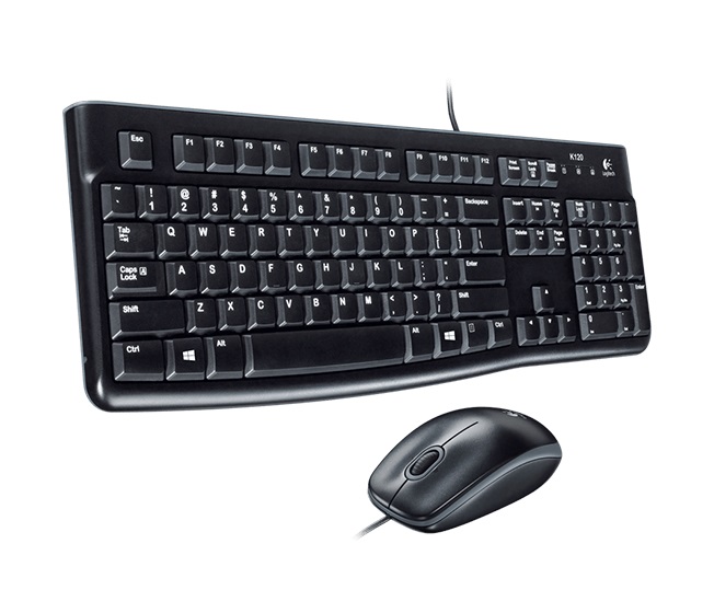 Logitech Desktop Corded MK120 Tastatur & Maus USB, deutsch, schwarz Logitech Desktop Corded MK120 Tastatur & Maus USB, deutsch, schwarz