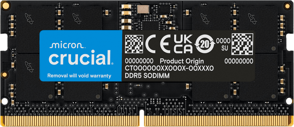 SO-DIMM DDR5 RAM Crucial CT16G48C40S5 16GB 4800MHz PC5-38400 CL40