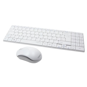 LogiLink Slim Tastatur & opt. Maus USB Funk 2.4 GHz, deutsch, weiß LogiLink Slim Tastatur & opt. Maus USB Funk 2.4 GHz, deutsch, weiß