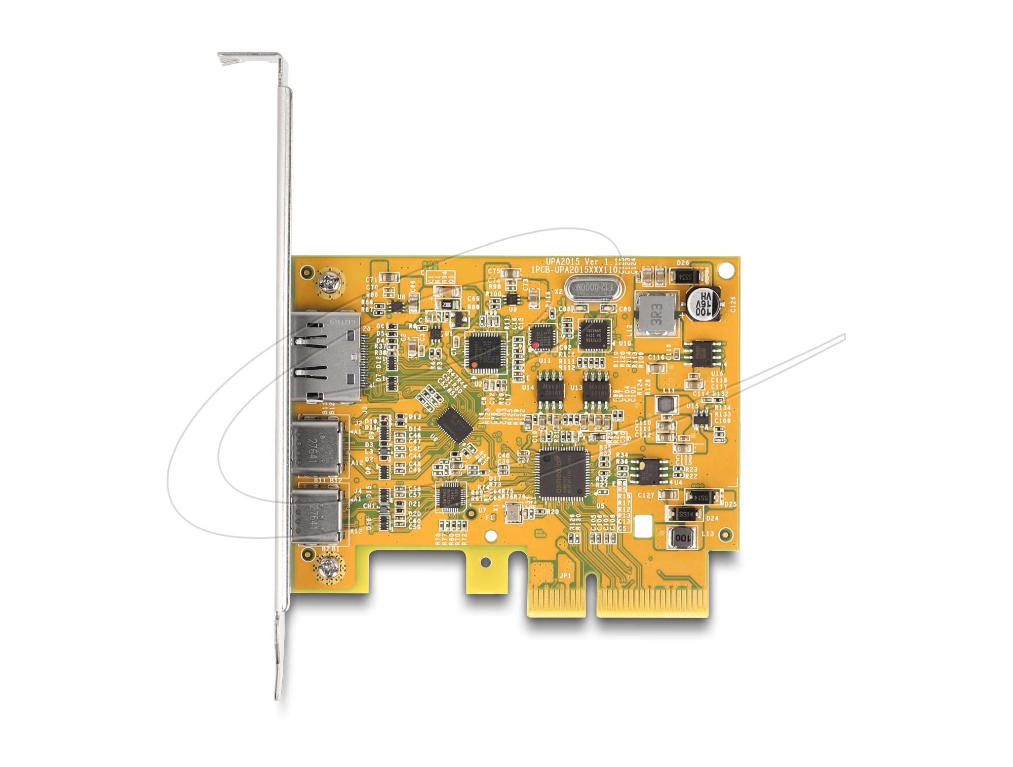 DeLock USB Type-C 10 Gbps Bu + 1 x USB Type-C 10 Gbps (DP Alt Mode) Bu. + DPin Bu., PCIe x4