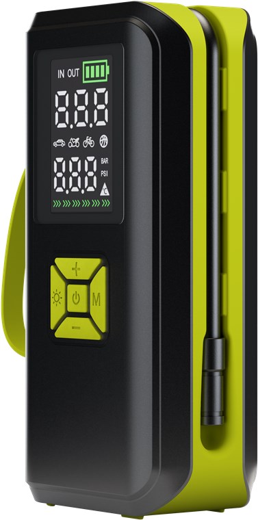 Akku-Kompressor tragbare Luftpumpe mit max. 10 bar/150 psi für Auto, Fahrrad, Motorrad oder Bälle