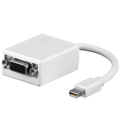 Mini DisplayPort VGA Adapter 1x Mini DP Stecker / 1x VGA HD Kupplung, weiss, ca. 10cm Mini DisplayPort VGA Adapter 1x Mini DP Stecker / 1x VGA HD Kupplung, weiss, ca. 10cm